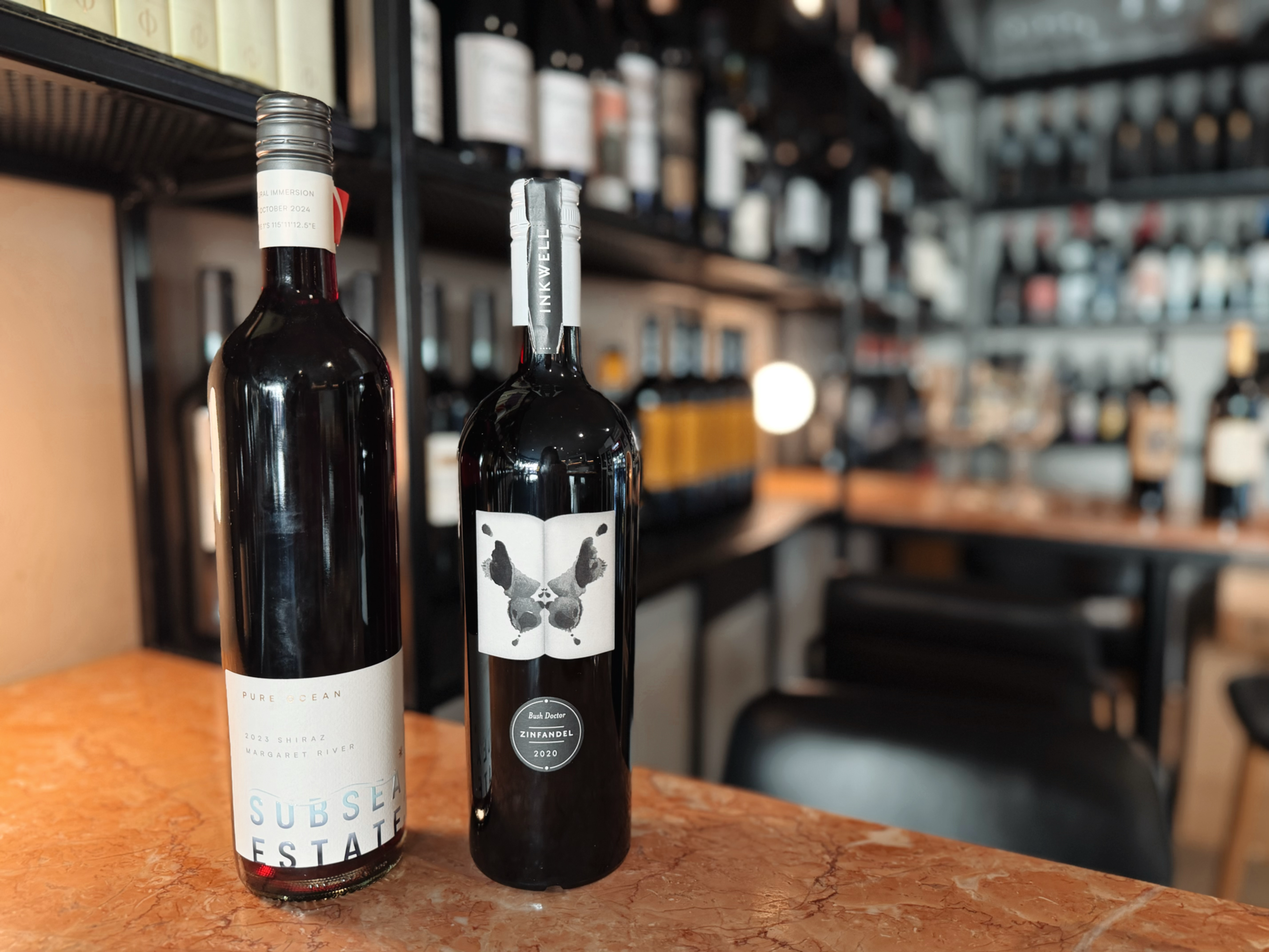 Subsea Estate Shiraz and Inkwell Wine Wild Legs Wine Room Image by Lexie Mamo.png